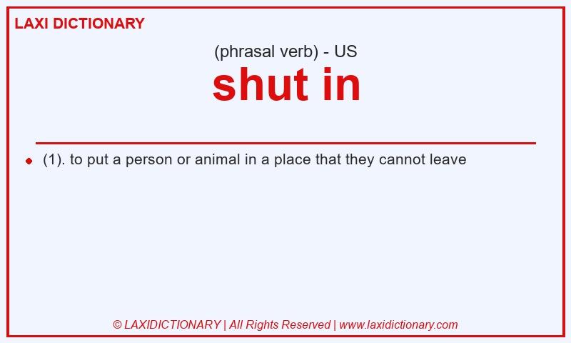 Definition shut in in American English