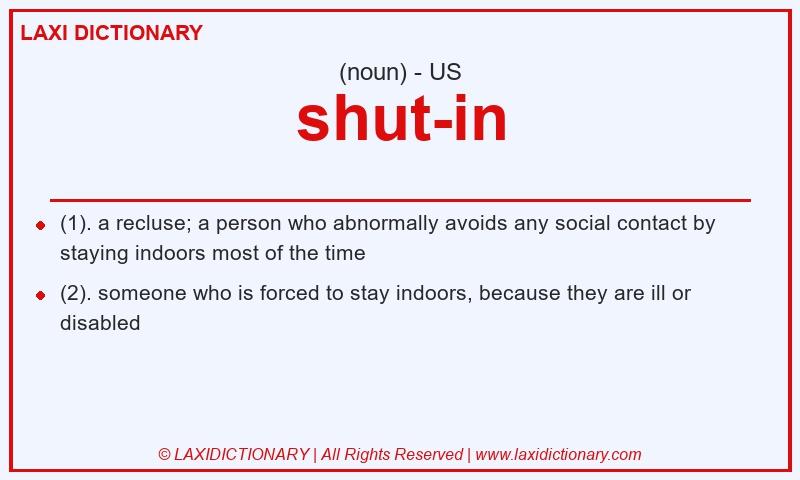 Definition shut-in in American English