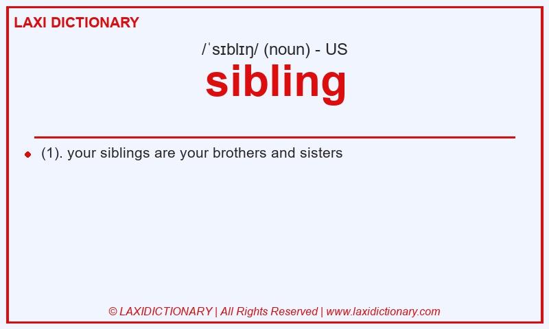 Definition sibling in American English