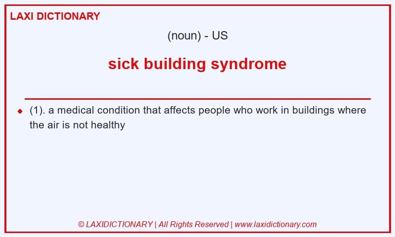 Definition sick building syndrome in American English