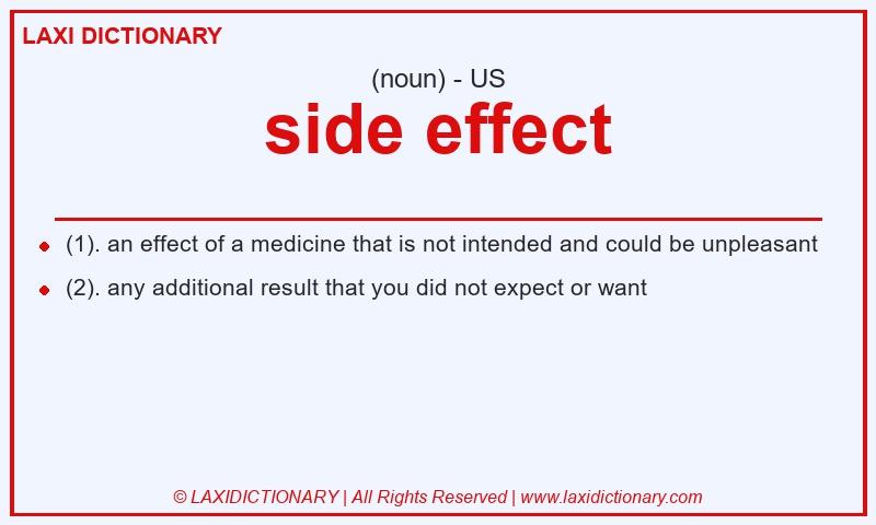 Definition side effect in American English