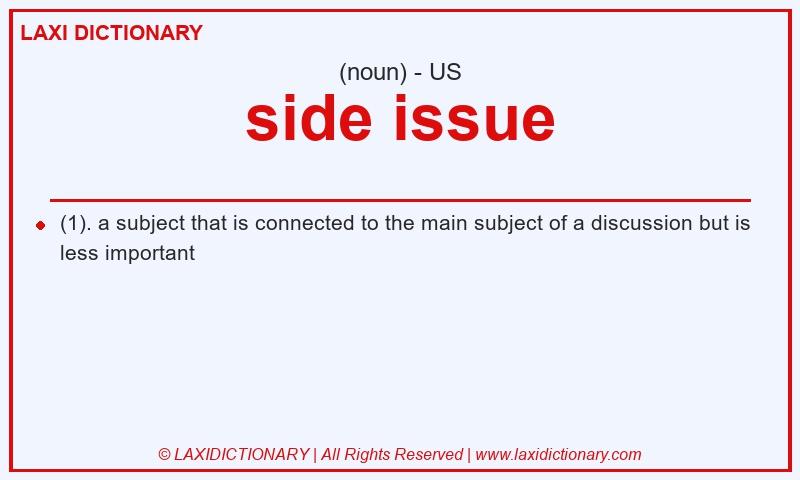 Definition side issue in American English