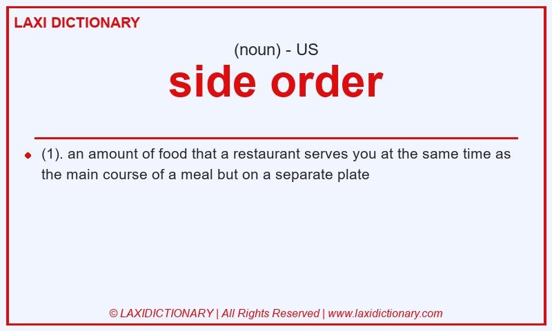 Definition side order in American English
