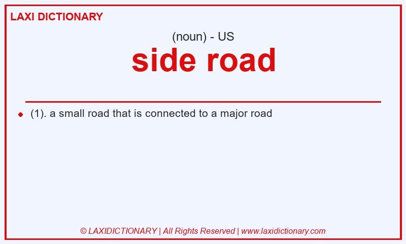 Definition side road in American English