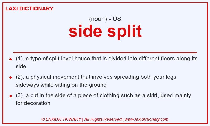 Definition side split in American English