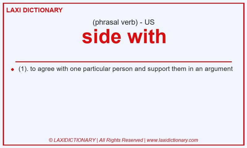 Definition side with in American English