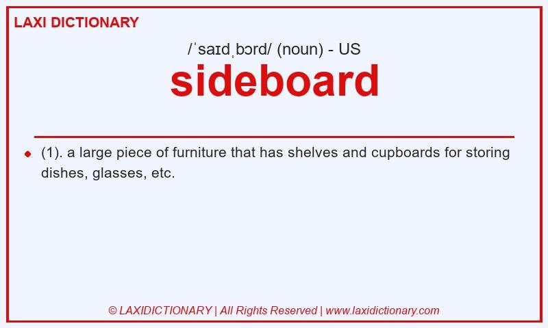 Definition sideboard in American English