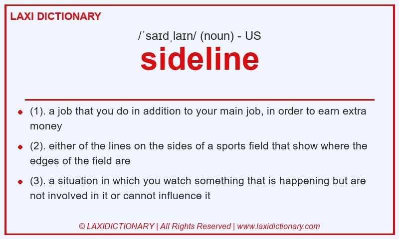 Definition sideline in American English