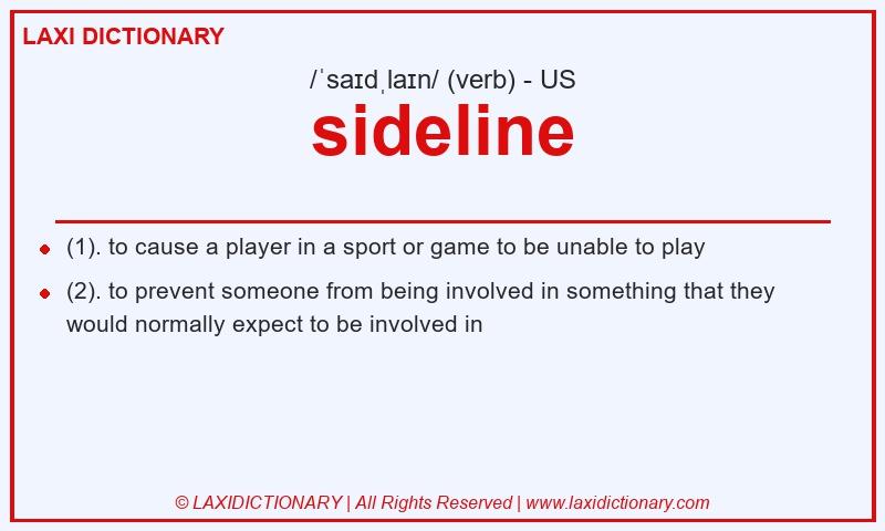Definition sideline in American English