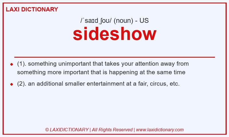 Definition sideshow in American English