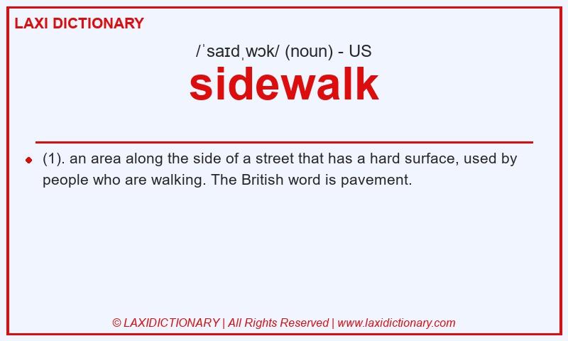 Definition sidewalk in American English