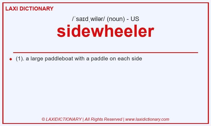 Definition sidewheeler in American English