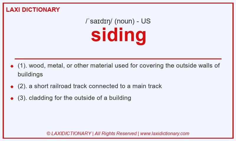 Definition siding in American English