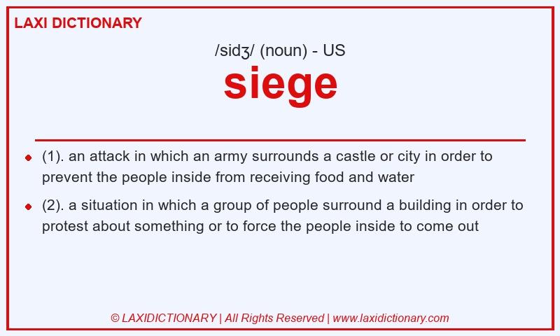 Definition siege in American English