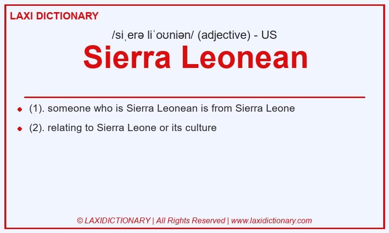 Definition Sierra Leonean in American English