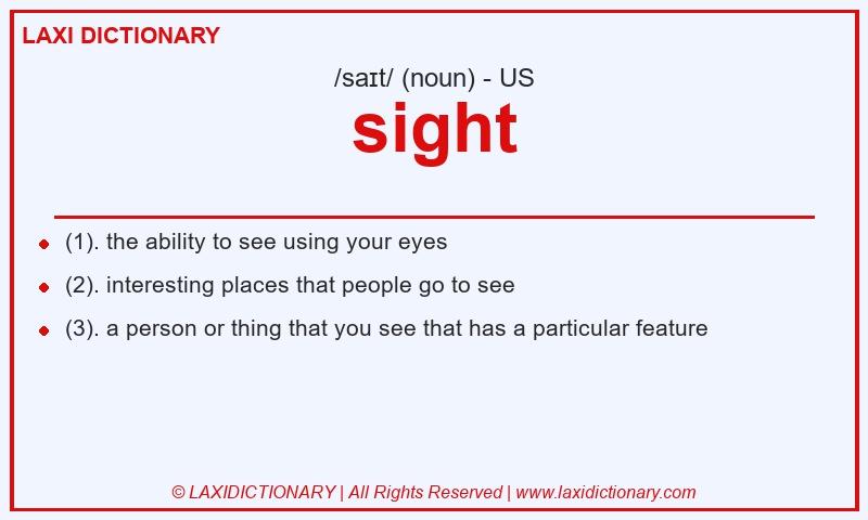 Definition sight in American English