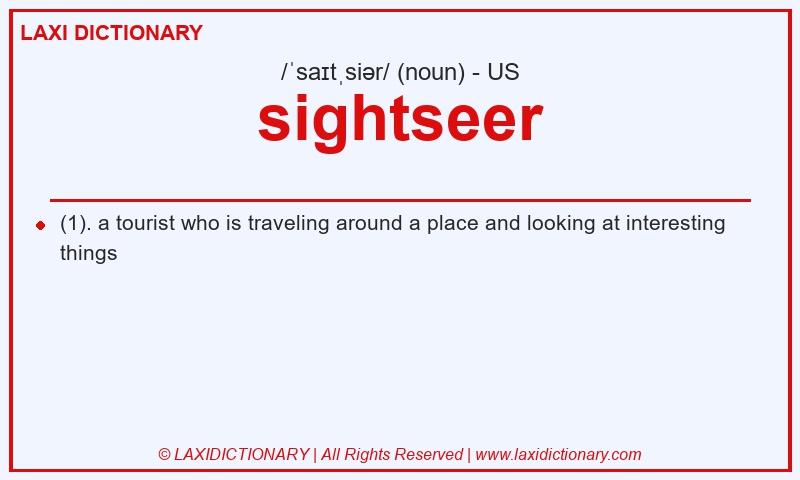 Definition sightseer in American English