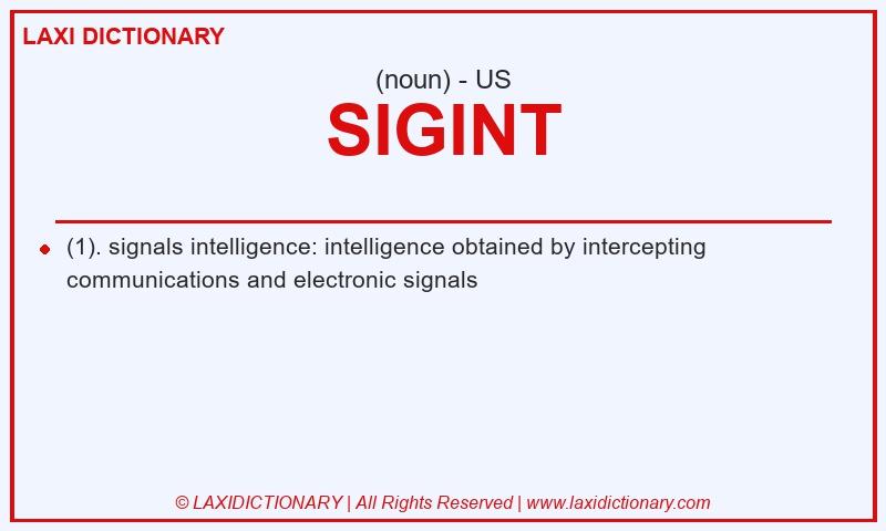 Definition SIGINT in American English