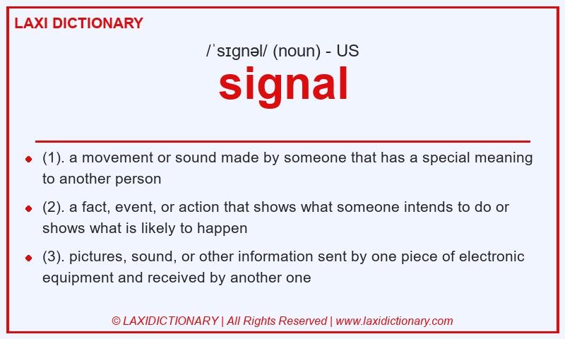 Definition signal in American English