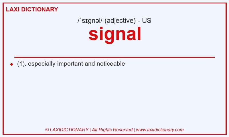 Definition signal in American English