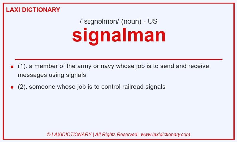 Definition signalman in American English