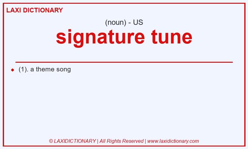 Definition signature tune in American English