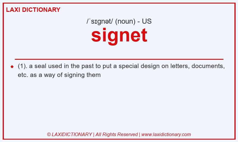 Definition signet in American English