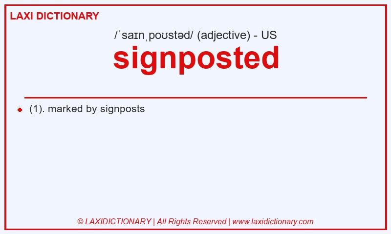 Definition signposted in American English