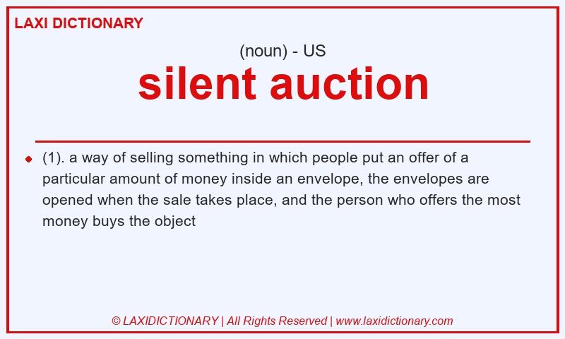 Definition silent auction in American English