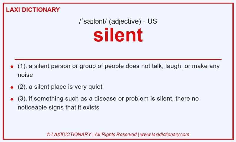 Definition silent in American English