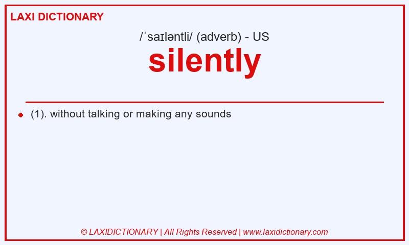 Definition silently in American English