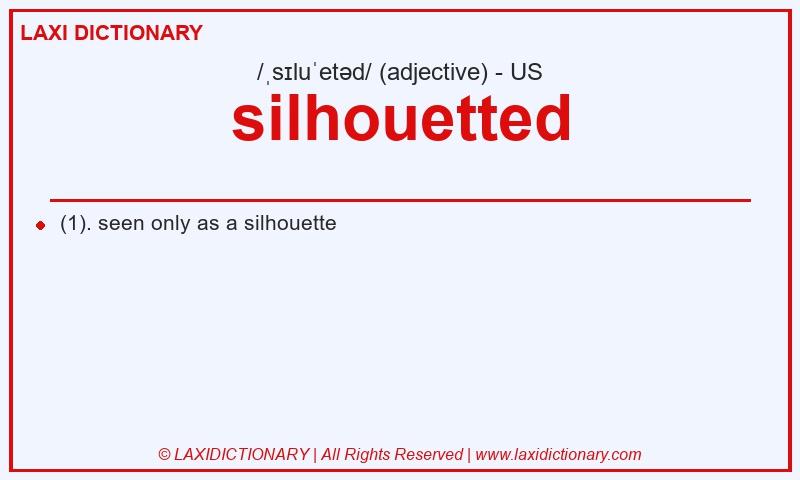 Definition silhouetted in American English