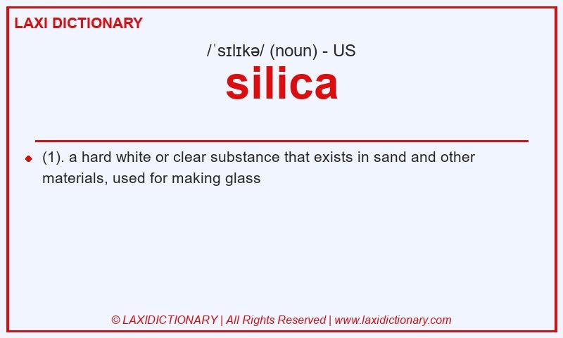 Definition silica in American English