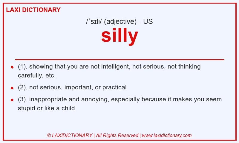 Definition silly in American English