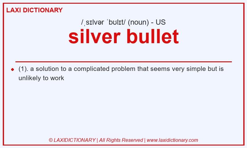 Definition silver bullet in American English