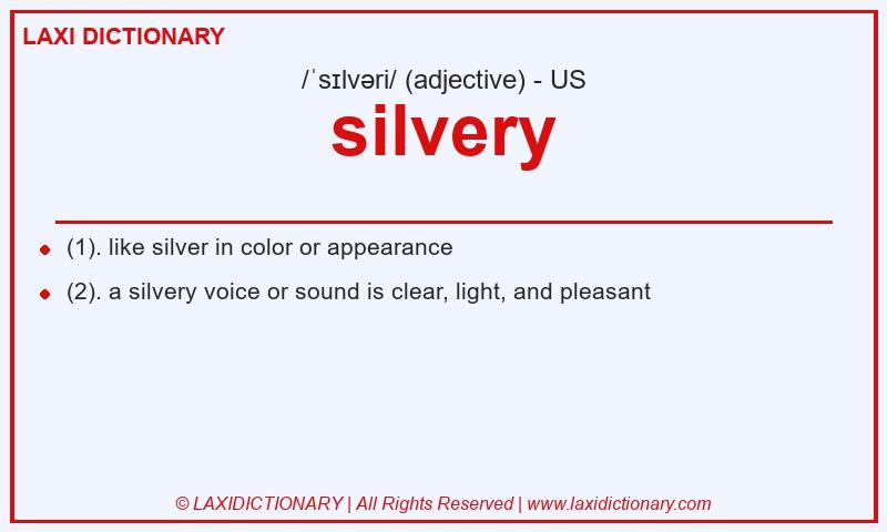Definition silvery in American English