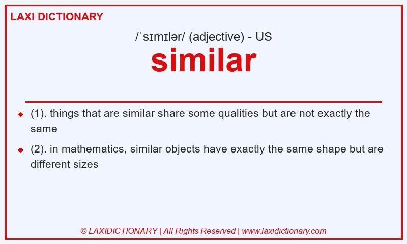 Definition similar in American English