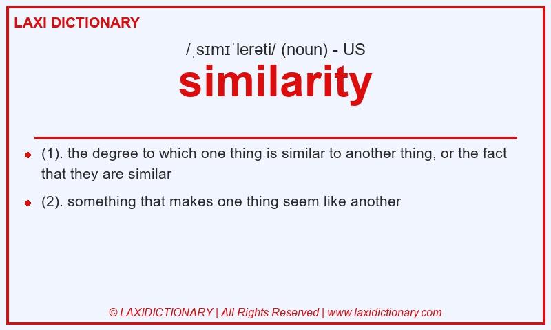 Definition similarity in American English