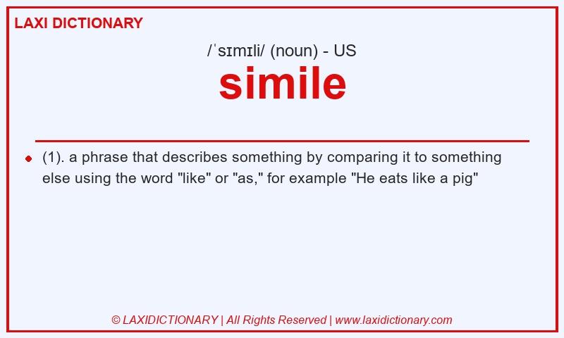 Definition simile in American English