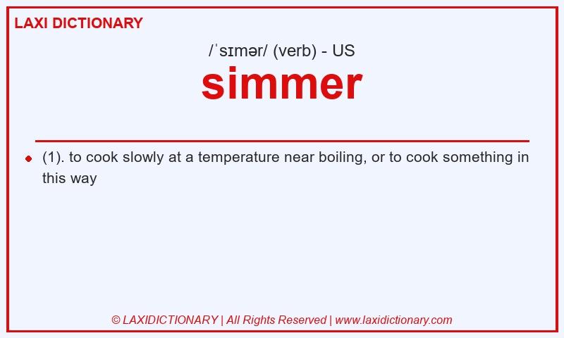 Definition simmer in American English