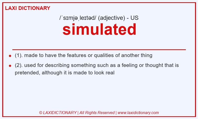 Definition simulated in American English