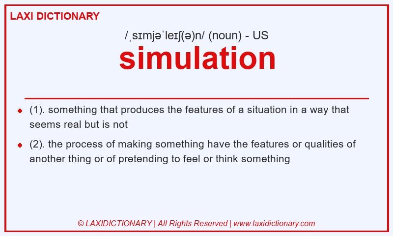 Definition simulation in American English