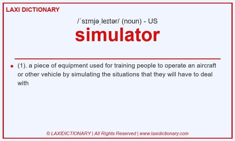 Definition simulator in American English