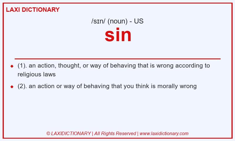 Definition sin in American English