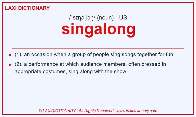Definition singalong in American English