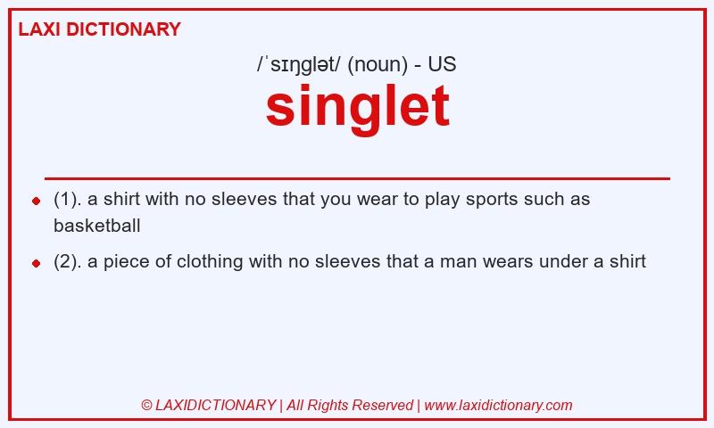 Definition singlet in American English