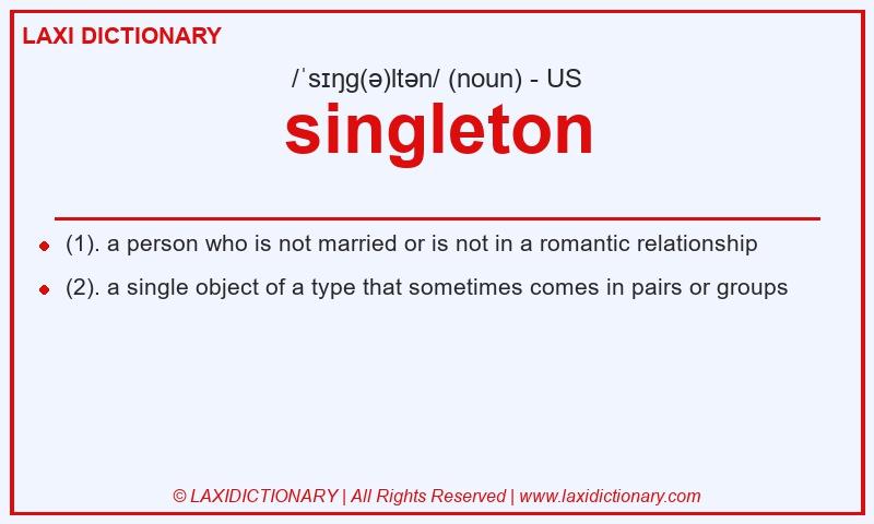 Definition singleton in American English