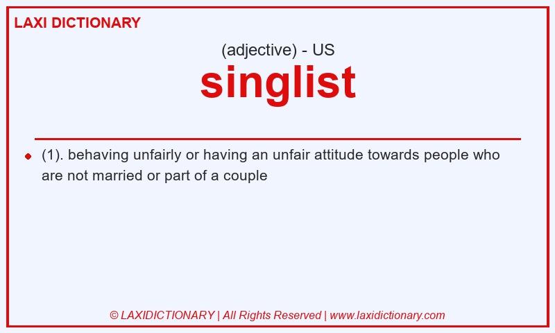 Definition singlist in American English