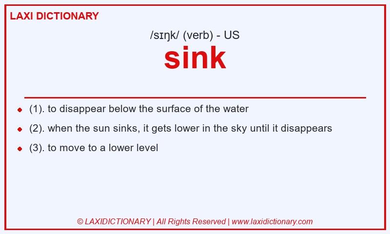 Definition sink in American English