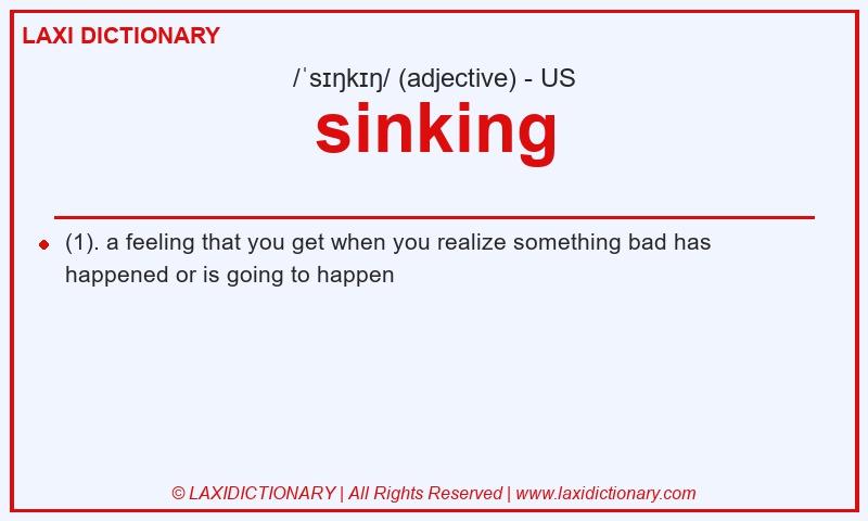 Definition sinking in American English